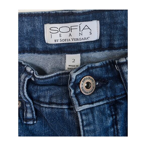 Sofia Jeans Melisa Flare Women’s High Rise Blue Denim Stretch Bootcut Retro sz 2 - Picture 4 of 6